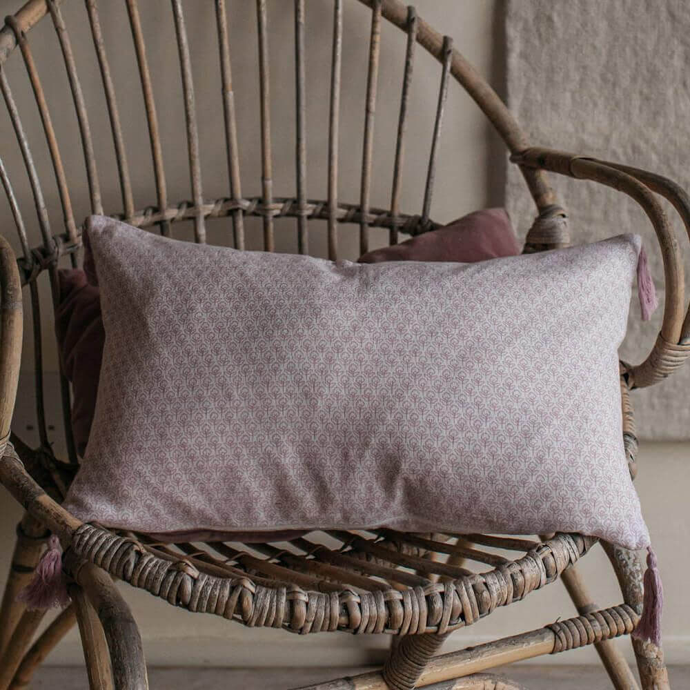 Also Home Mauve Purple Natti Print Cushion